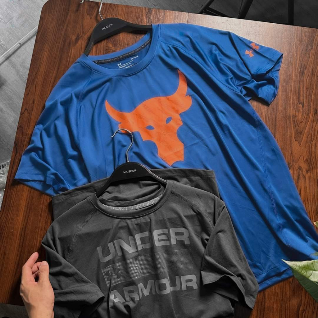 Áo thun thể thao U.A Logo Short Sleeves T-shirt Chính Hãng Chất liệu thun polyesters co giản , mát lạnh - Aries