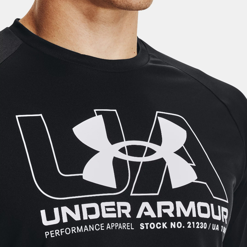 Áo thun thể thao U.A Logo Short Sleeves T-shirt Chính Hãng Chất liệu thun polyesters co giản , mát lạnh - Aries