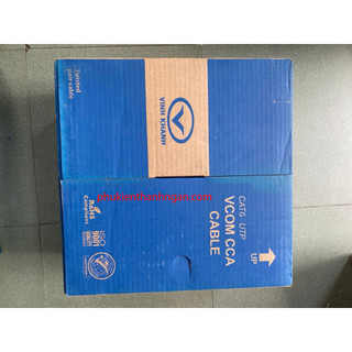 Cáp LAN CAT6E CCA UTP 23AWG 4PRS Solid - Xanh (305m)