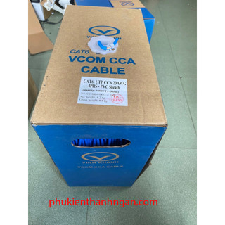 Cáp LAN CAT6E CCA UTP 23AWG 4PRS Solid - Xanh (305m)