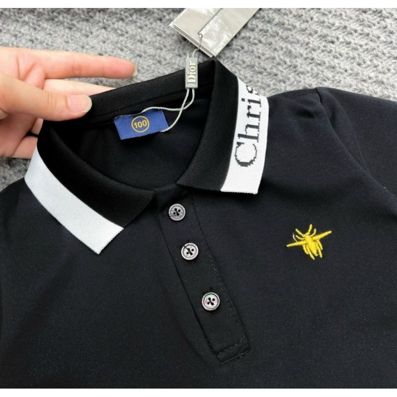 Áo Polo cộc tay cổ bẻ bé trai chất cotton co dãn size đại 20-40kg