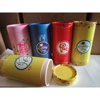 Lon đựng trà cưới, hỏi KT 8x18cm (Đựng vừa 100gr trà)