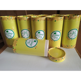 Lon đựng trà cưới, hỏi KT 8x18cm (Đựng vừa 100gr trà)