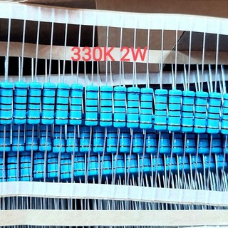 Điện trở 330k 2w 5 vạch màu sai số ± 1% điện trở 330k 2w chất lượng cao chân cắm dip-2