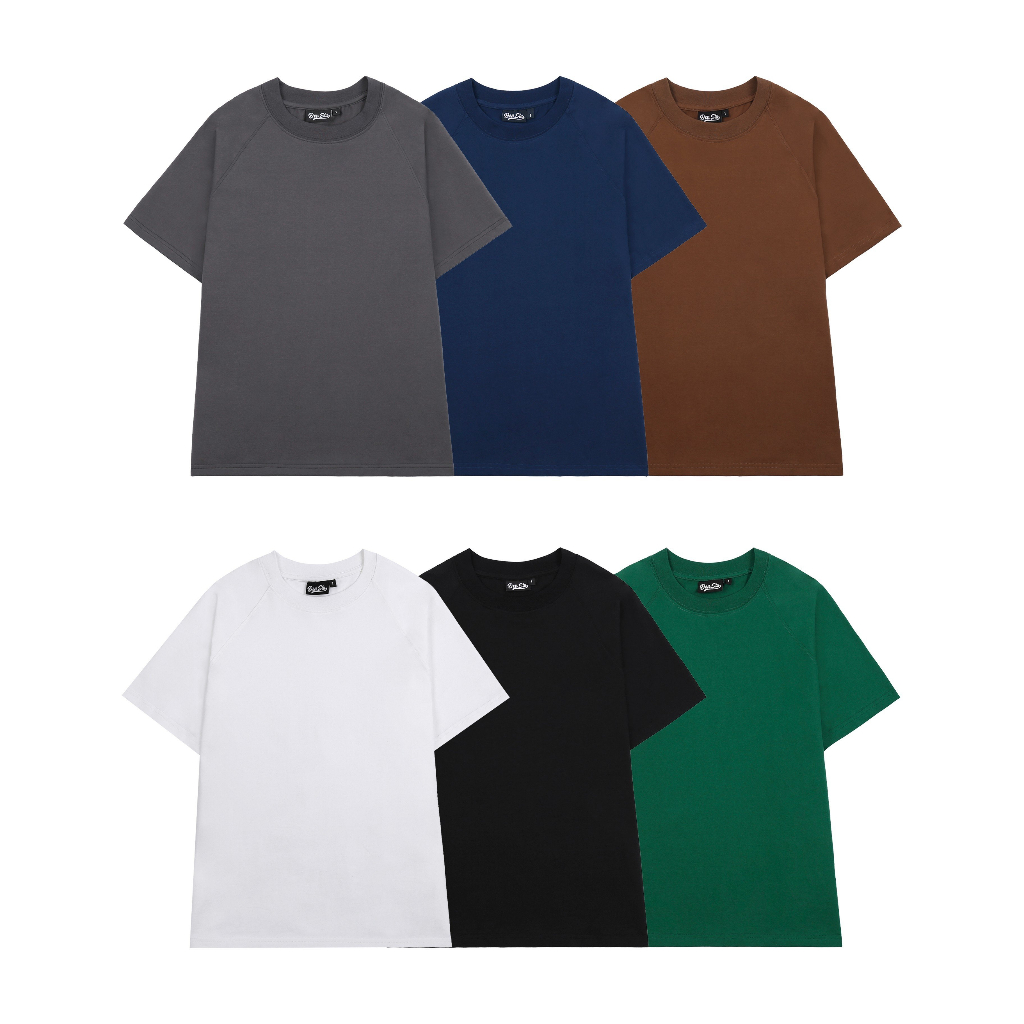 Áo Thun Trơn Raplan Form Boxy Đen Studio Premium Cotton 4 chiều