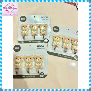 Combor 3 móc dán tường hook hình gấu siêu xinh. dễ thương