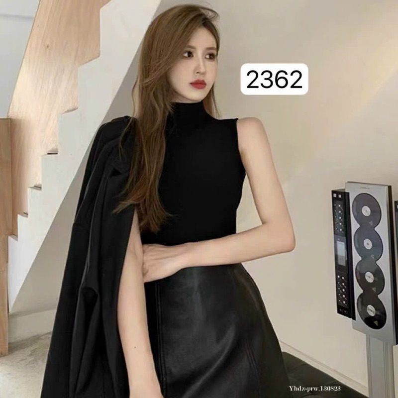 Áo ba lỗ len tăm cổ cao 2 phân freesize 2362