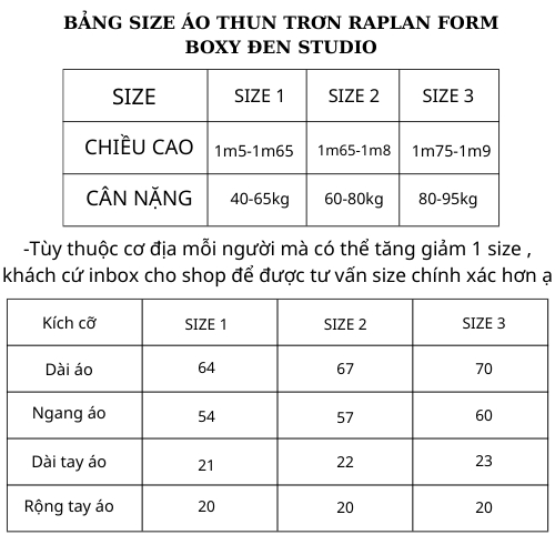 Áo Thun Trơn Raplan Form Boxy Đen Studio Premium Cotton 4 chiều