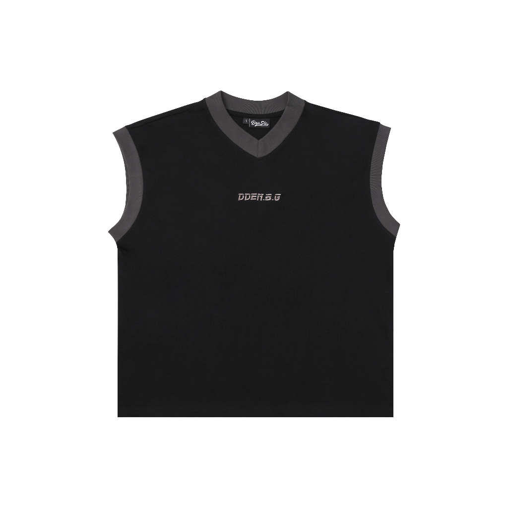 Áo TankTop Form Boxy Đen Studio Cotton Premium