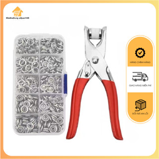 Kìm Bấm Cúc Vành Áo Kim Loại, Dụng Cụ Kìm Bấm Khuy Kèm Cúc Bấm 9.5mm Thép Không Gỉ