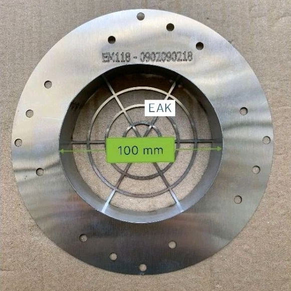 EAK - Bích nối ống D100 lắp quạt vuông 12cm và quạt sò 65w , 85w , 120w , 130w , 240w , 250w , 330w , 500w