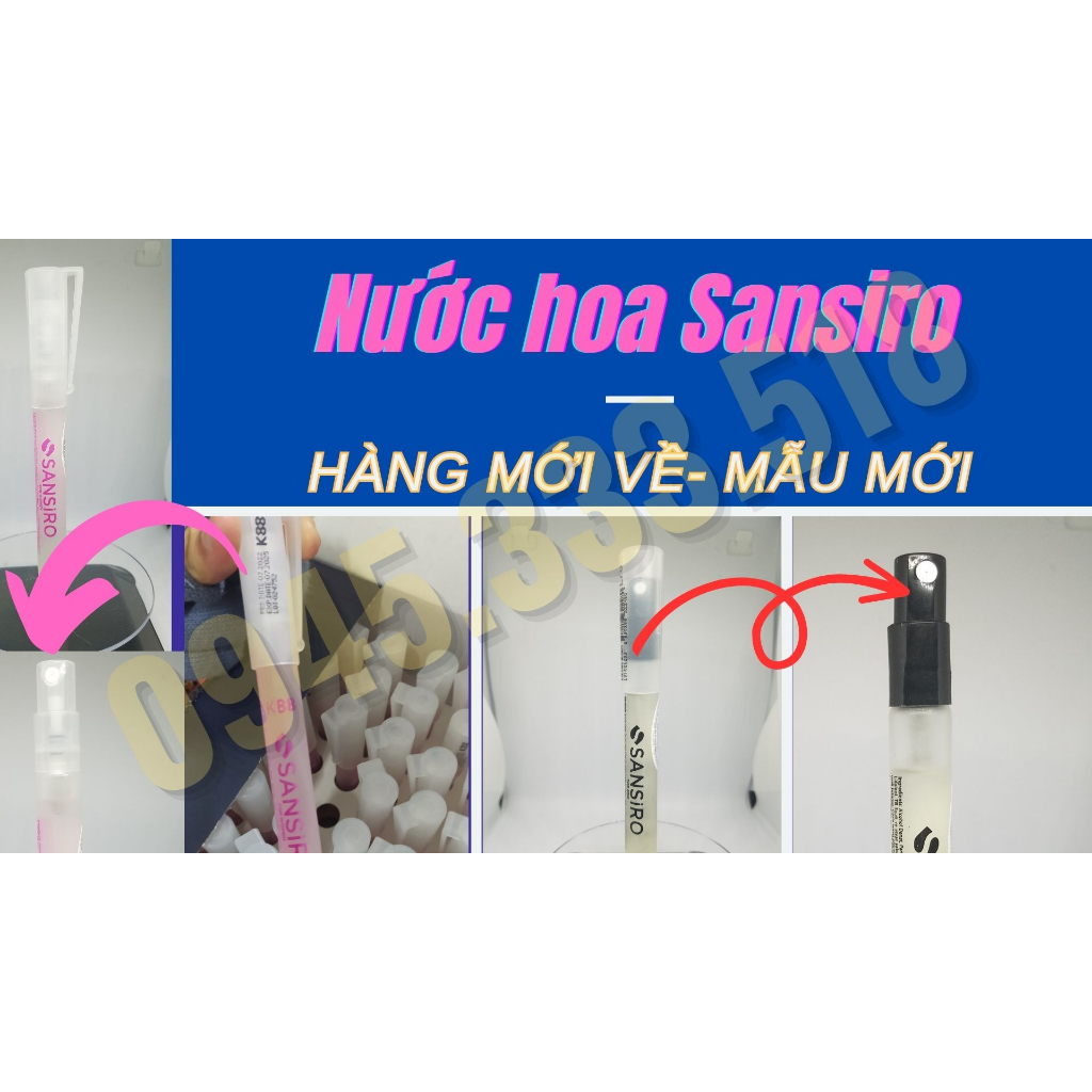 Combo 3 chai nước hoa Sansiro thơm dai cả ngày - Khách tự chọn