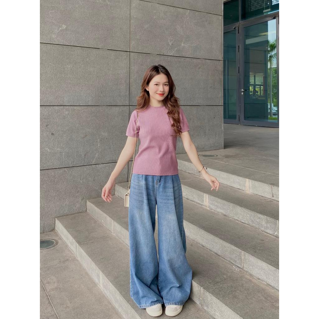 Áo len tăm dáng ôm ngắn tay - 247store.vn - Aolencoctay3029_P0K45