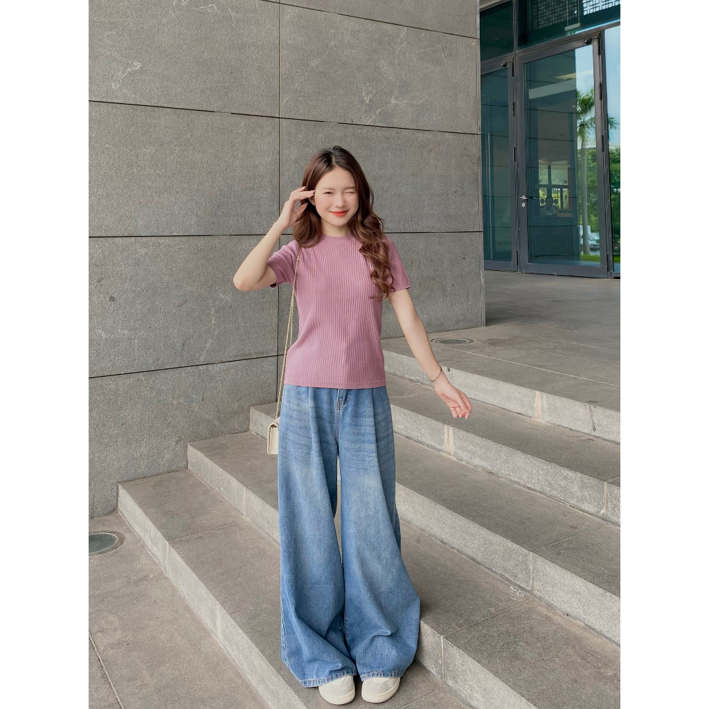 Áo len tăm dáng ôm ngắn tay - 247store.vn - Aolencoctay3029_P0K45