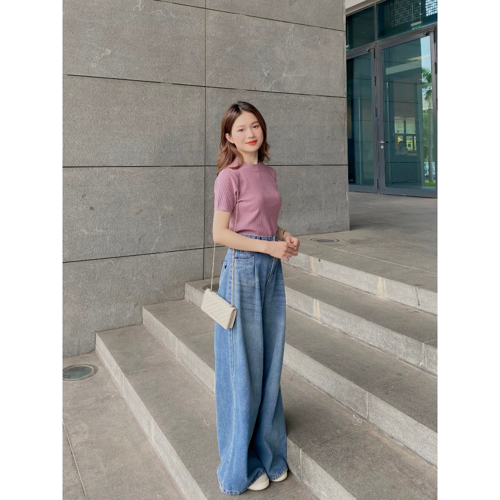 Áo len tăm dáng ôm ngắn tay - 247store.vn - Aolencoctay3029_P0K45