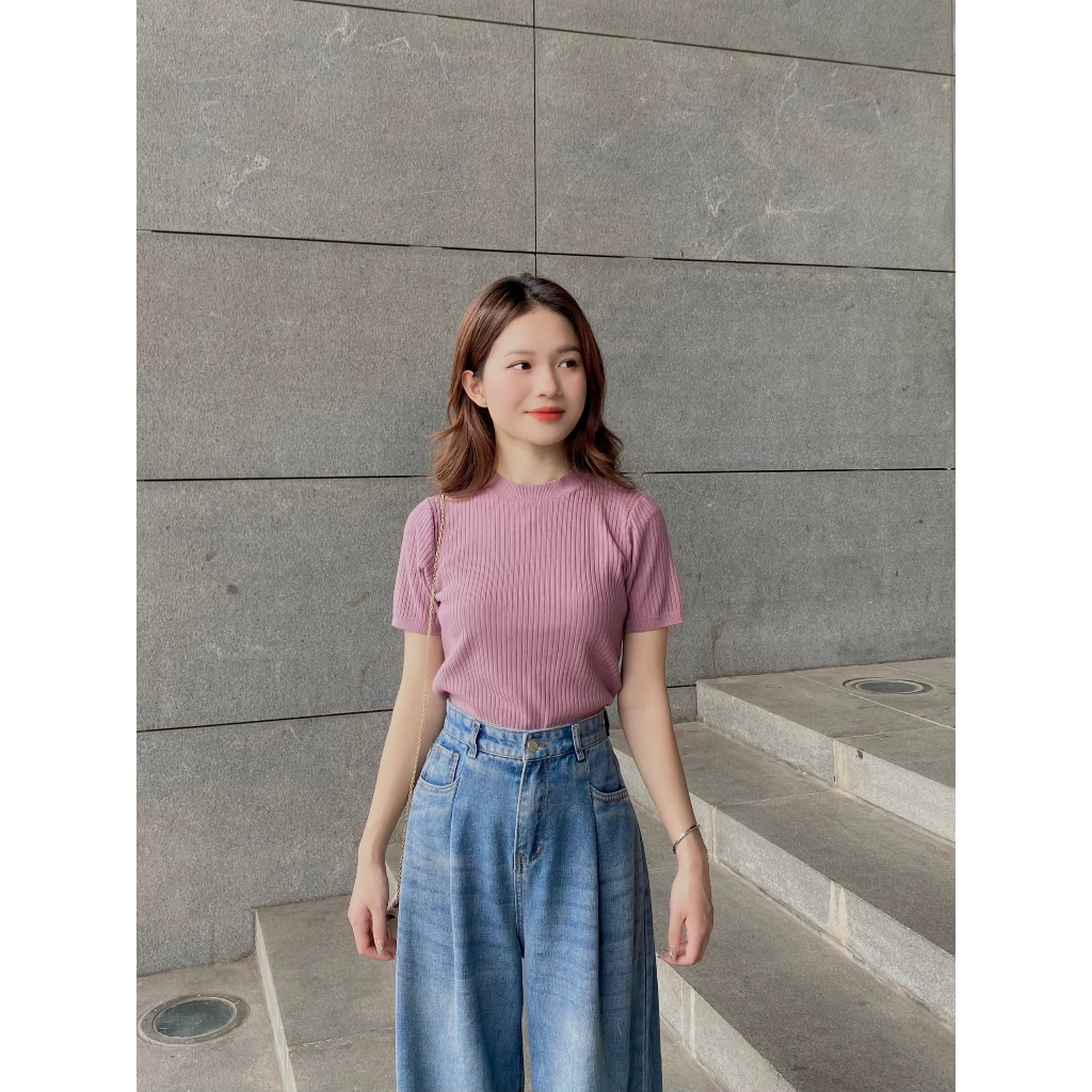 Áo len tăm dáng ôm ngắn tay - 247store.vn - Aolencoctay3029_P0K45