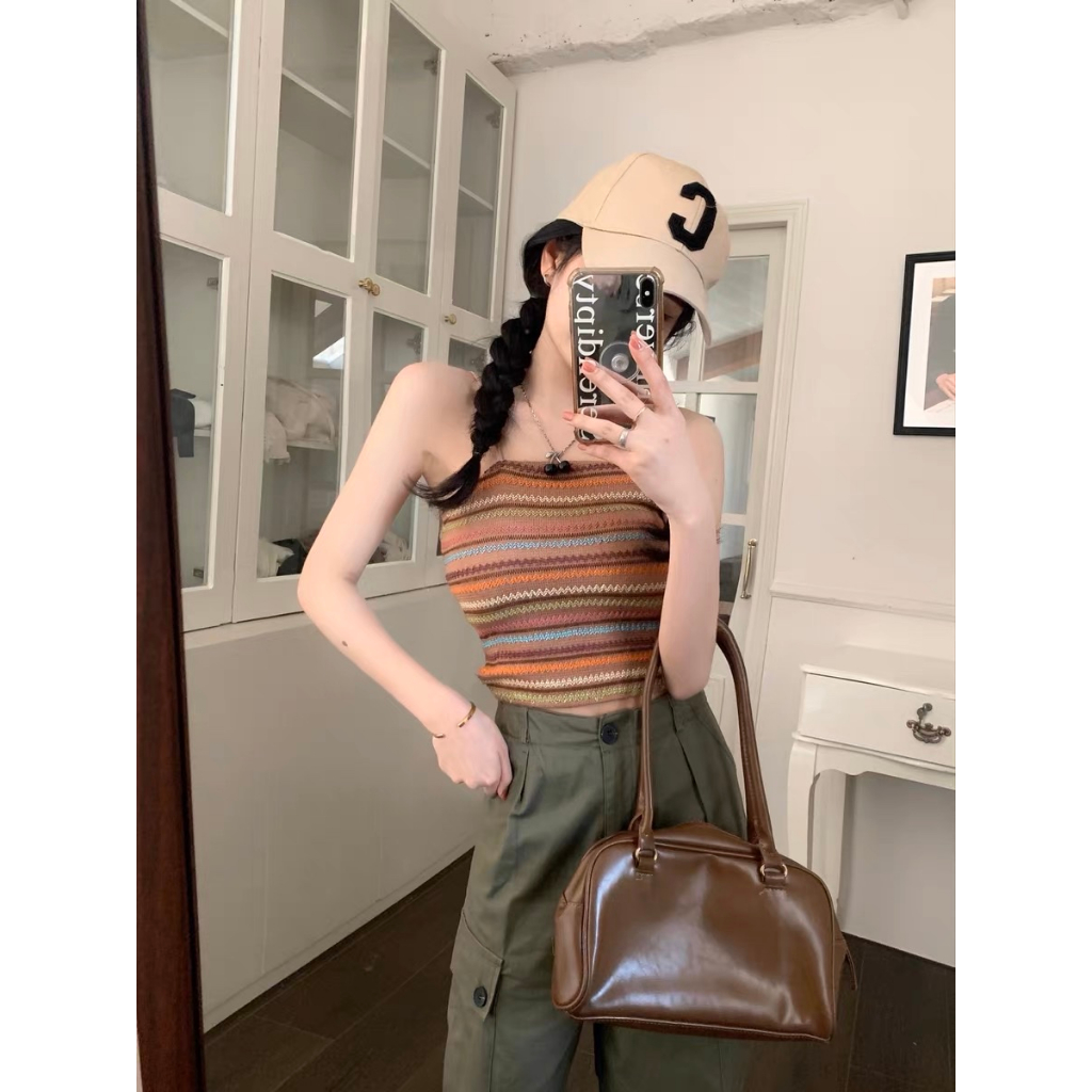 Áo Bra Nữ 2 Dây Cúp Yếm Dáng Lửng Có Đệm Ngực Hot Trend Mới 961