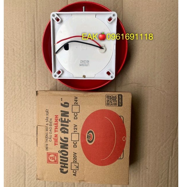 EAK - Chuông Tiến Thành 6 inch 220V - chuông báo động - chuông báo cháy