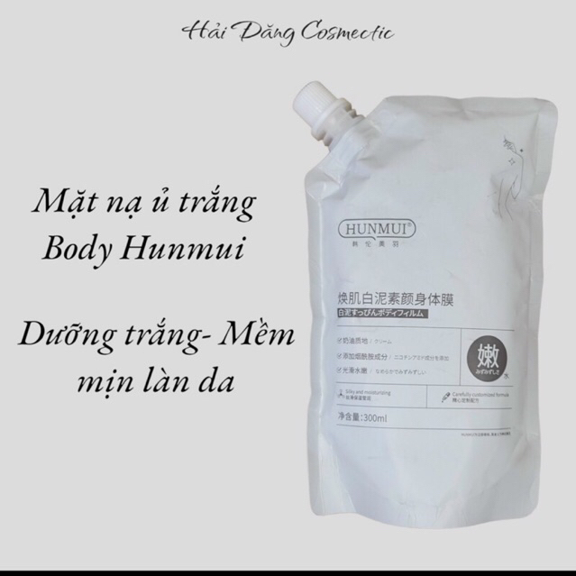 Ủ Trắng Body Hunmui gói 300ml,trắng sáng mịn màng