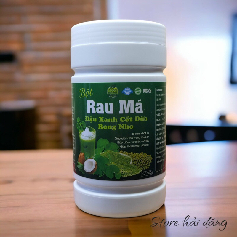 Bột Rau Má,Đậu Xanh,Nước Cốt Dừa,Rong Nho,Hộp 500g