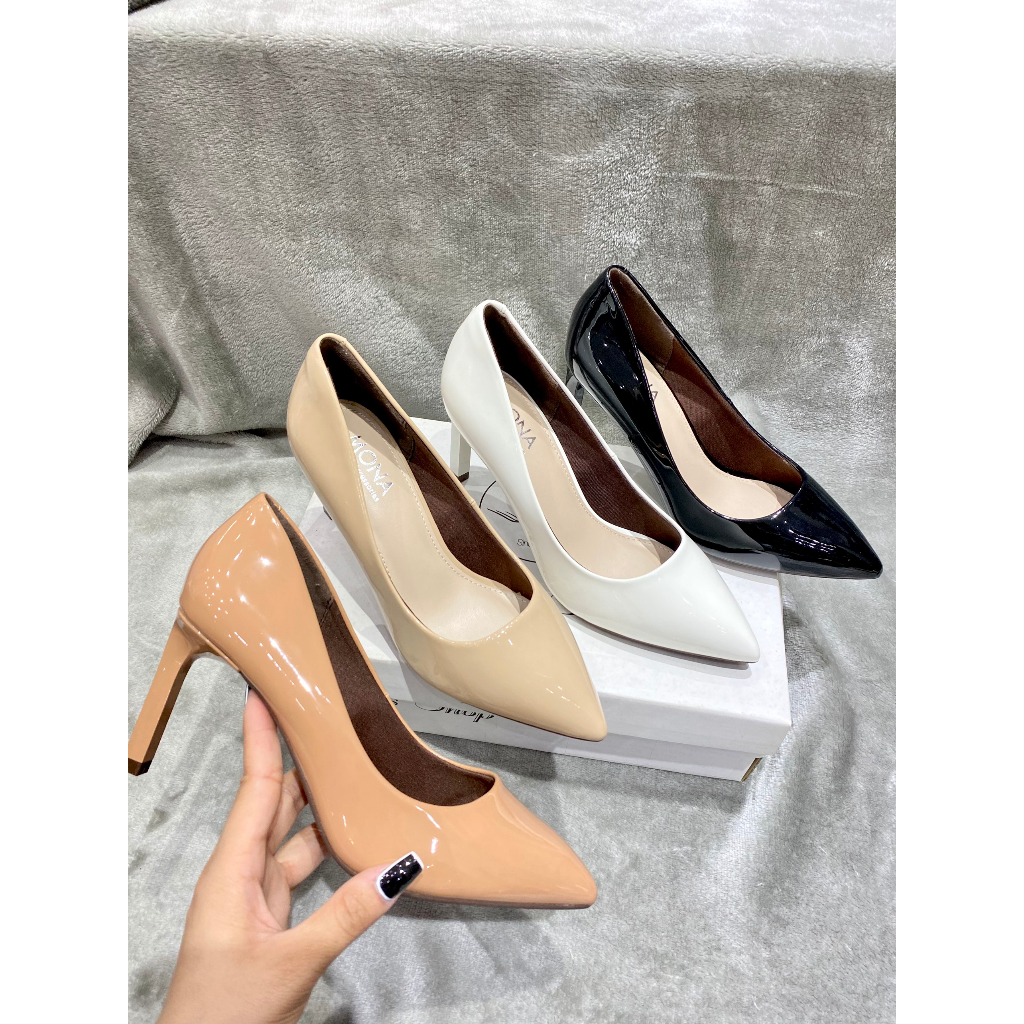 Giày cao gót Mona gót trụ 8cm - D1016