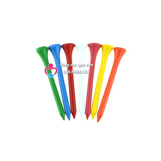 10 cái Tee chơi golf bằng tre gỗ nhiều mầu - đinh gỗ cho bé chơi thăng bằng