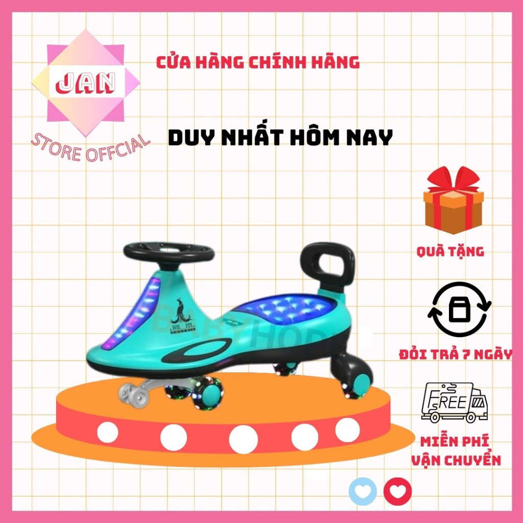 Xe lắc  cho béYTH 068 có đèn led phát sáng và nhạc vui nhộn trọng tải lớn cho bé từ  1-10 tuổi