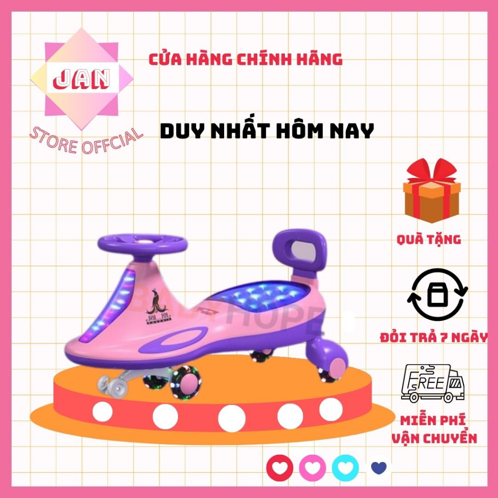 Xe lắc  cho béYTH 068 có đèn led phát sáng và nhạc vui nhộn trọng tải lớn cho bé từ  1-10 tuổi