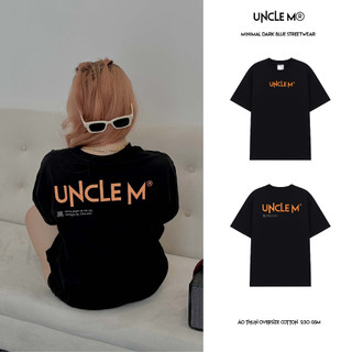 Áo thun oversize Uncle M cotton nam nữ có thêu tay BASIC TEE