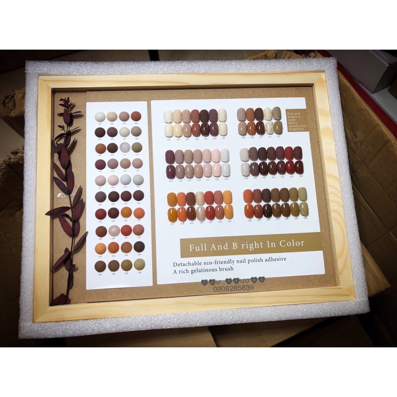 Set Sơn gel 40 màu tông nâu