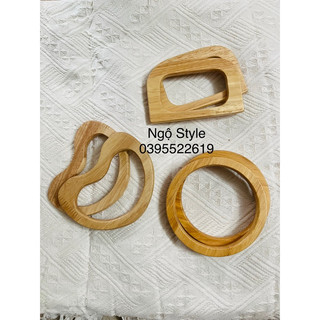Quai gỗ làm túi xách, quai gỗ làm túi handmade, quai gỗ tròn, quai gỗ chữ d, quai túi gỗ nhiều kiểu