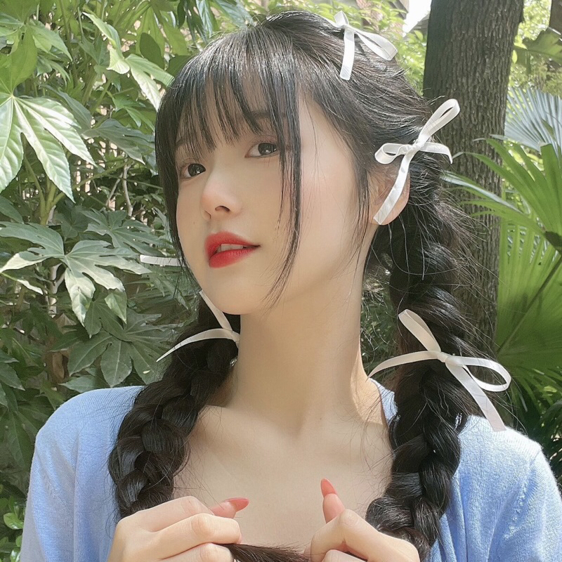 Set 6 kẹp tóc nơ ruy băng đáng yêu