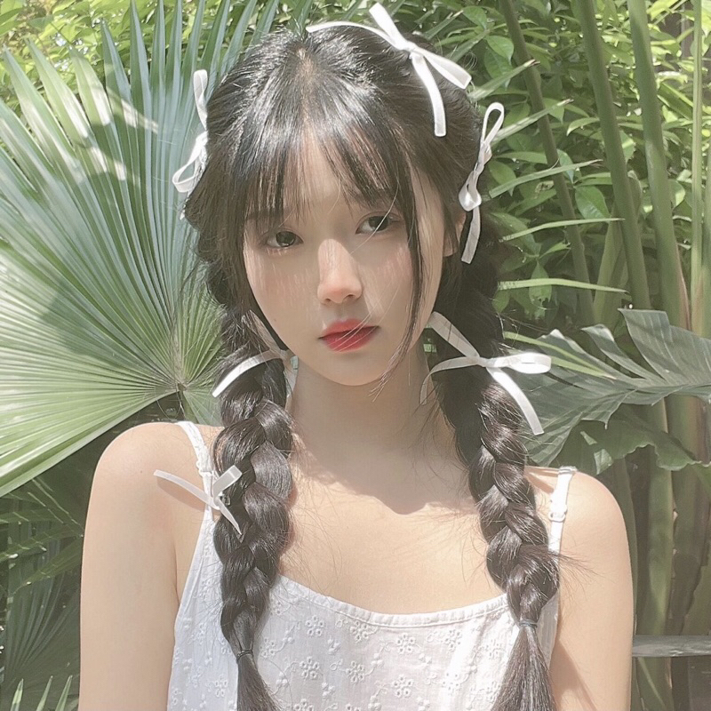 Set 6 kẹp tóc nơ ruy băng đáng yêu