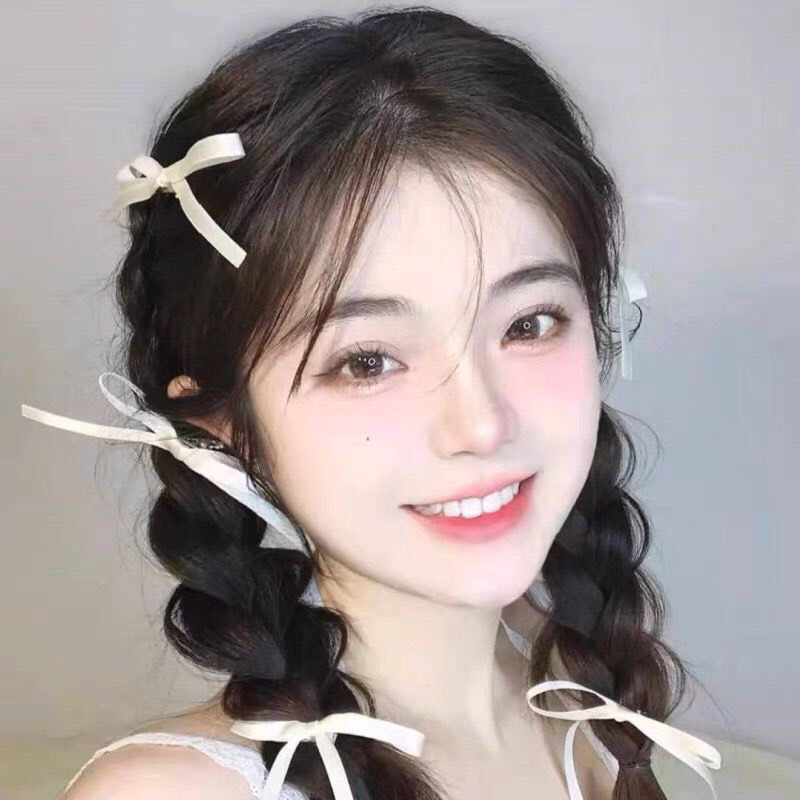 Set 6 kẹp tóc nơ ruy băng đáng yêu