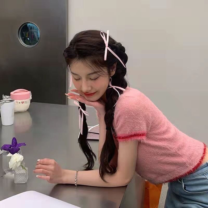 Set 6 kẹp tóc nơ ruy băng đáng yêu