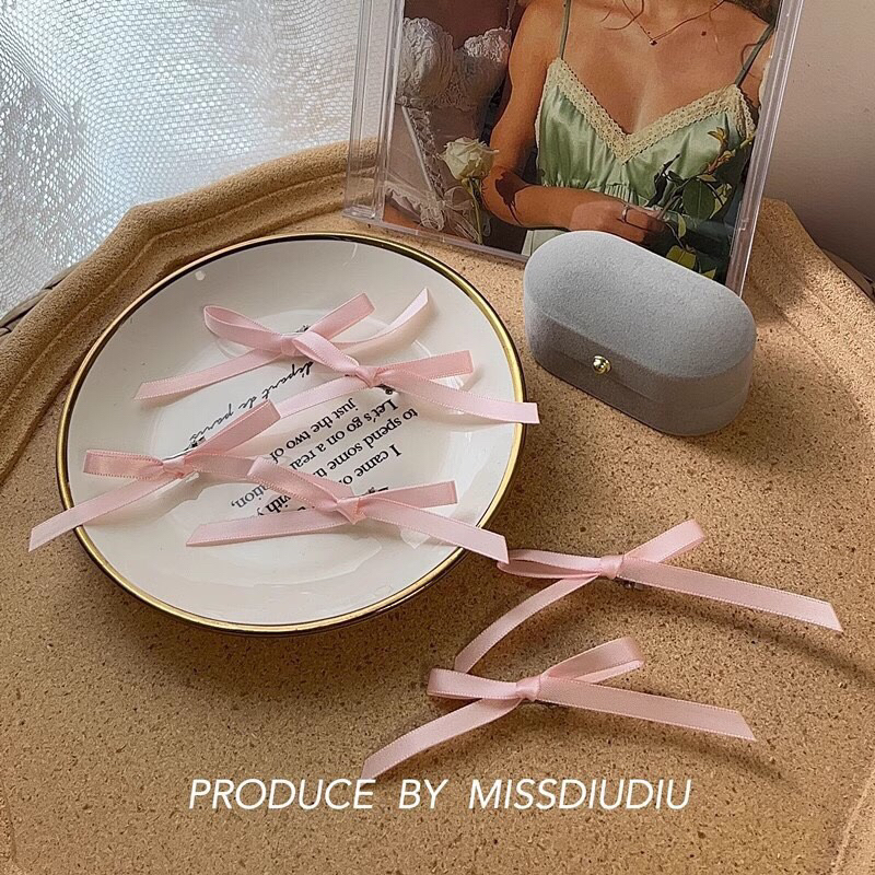 Set 6 kẹp tóc nơ ruy băng đáng yêu