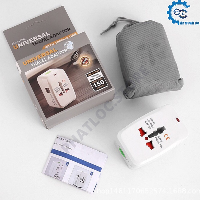 Ổ cắm điện đa năng du lịch Universal Travel Adapter nhiều đầu