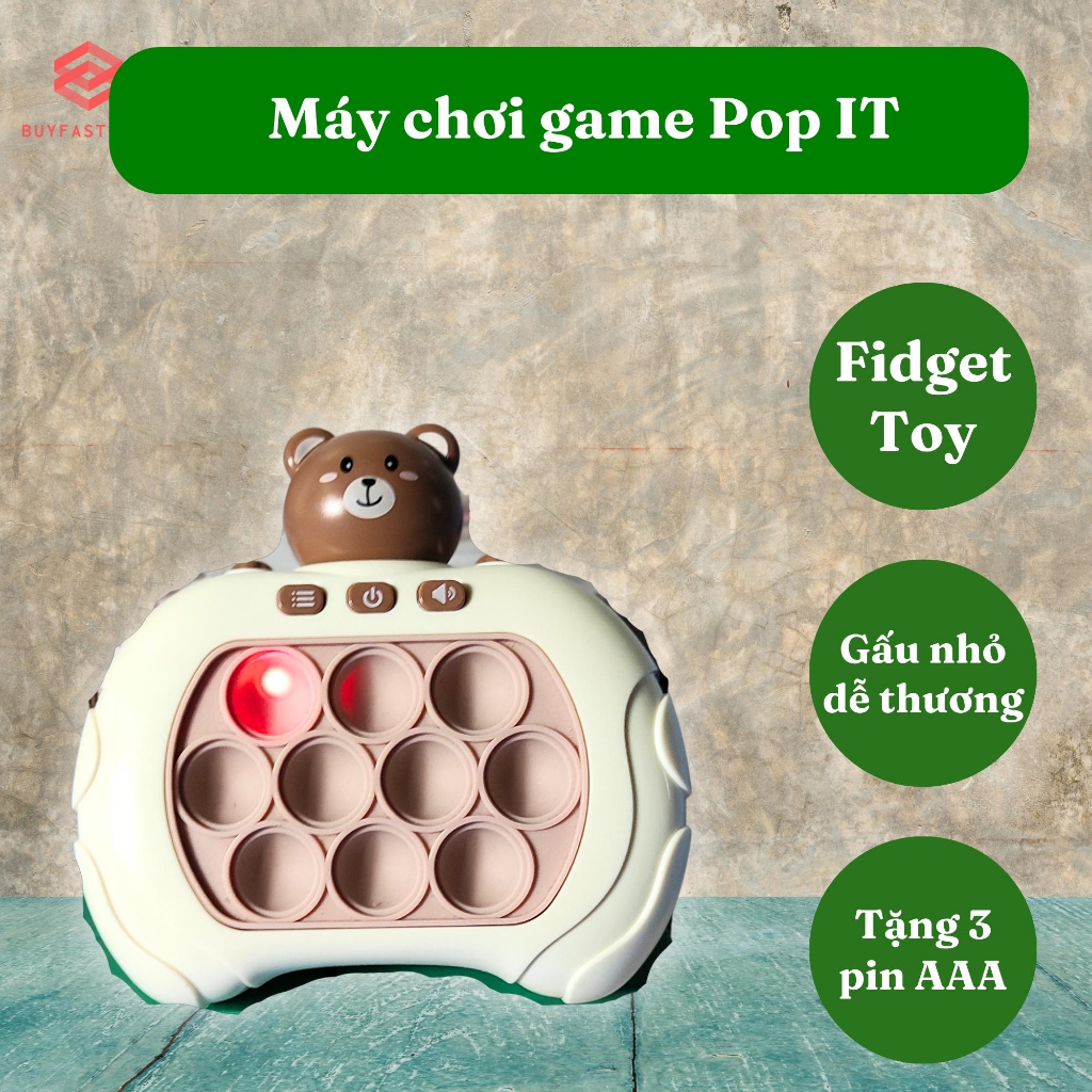 Máy chơi game Pop It phiên bản cải tiến của trò chơi đập chuột - Đồ chơi Fidget Toy giúp cải thiện khả năng tập trung