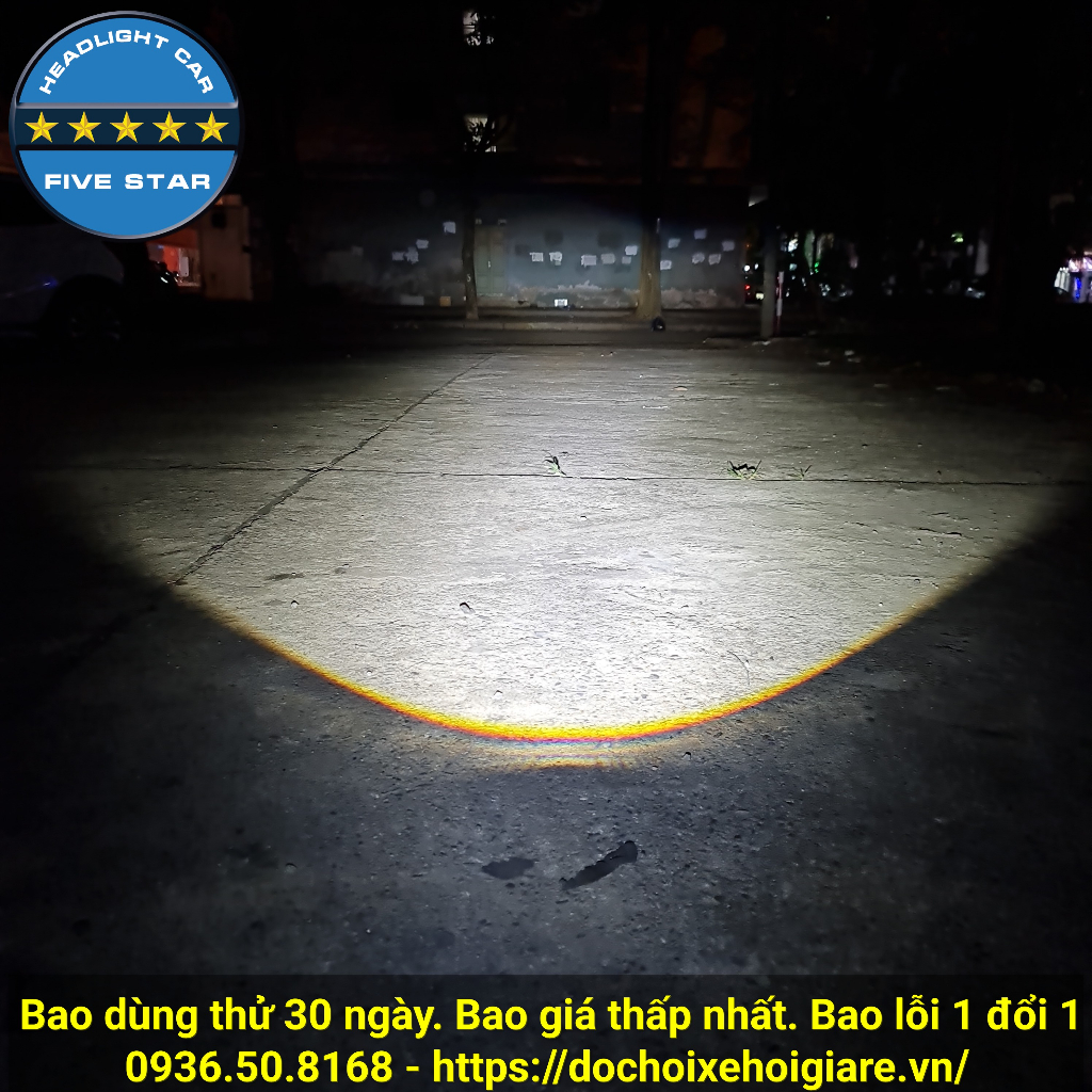 Đèn Bi Gầm Led Kia Rio 2015-2023. Five Star 2.0 inch, 55w siêu sáng, 2 chế độ cốt pha. Bao dùng thử 30 ngày