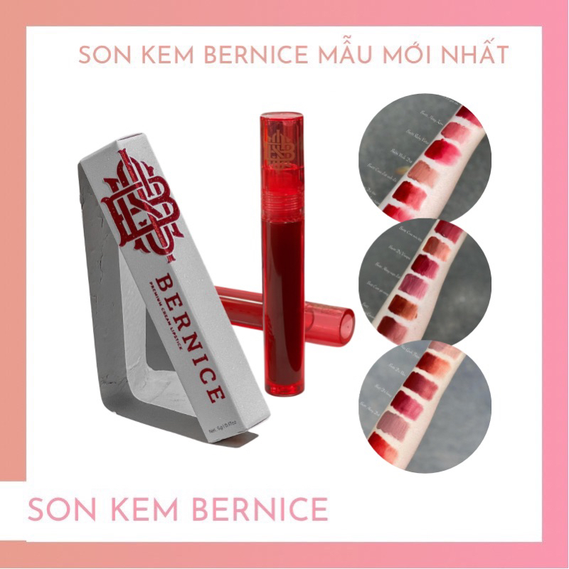 SON BERNICE REMIUM VỎ MỚI NHẤT CHÍNH HÃNG - CHẤT SON CẢI TIẾN NHUNG / MỊN
