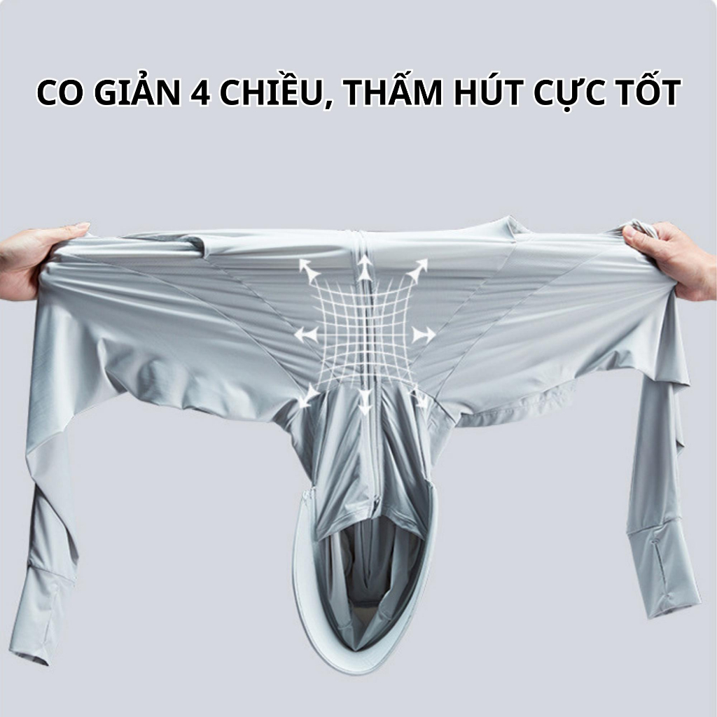 Áo khoác chống nắng nữ vải lụa băng cao cấp, áo chống nắng nữ 3 trong 1 mát lạnh