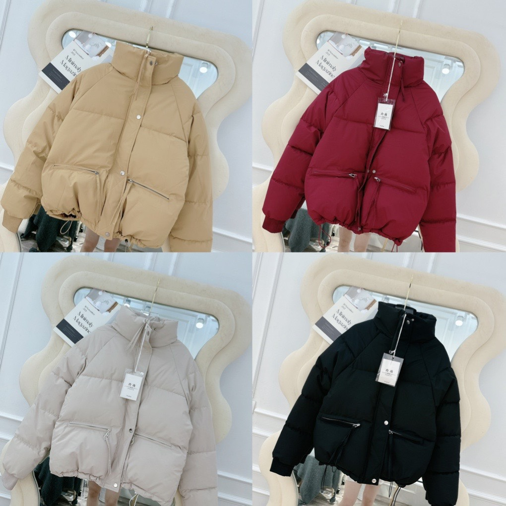 Áo khoác phao nữ dáng ngắn hàng Quảng Châu dáng crotop mẫu mới nhất mùa đông 2023