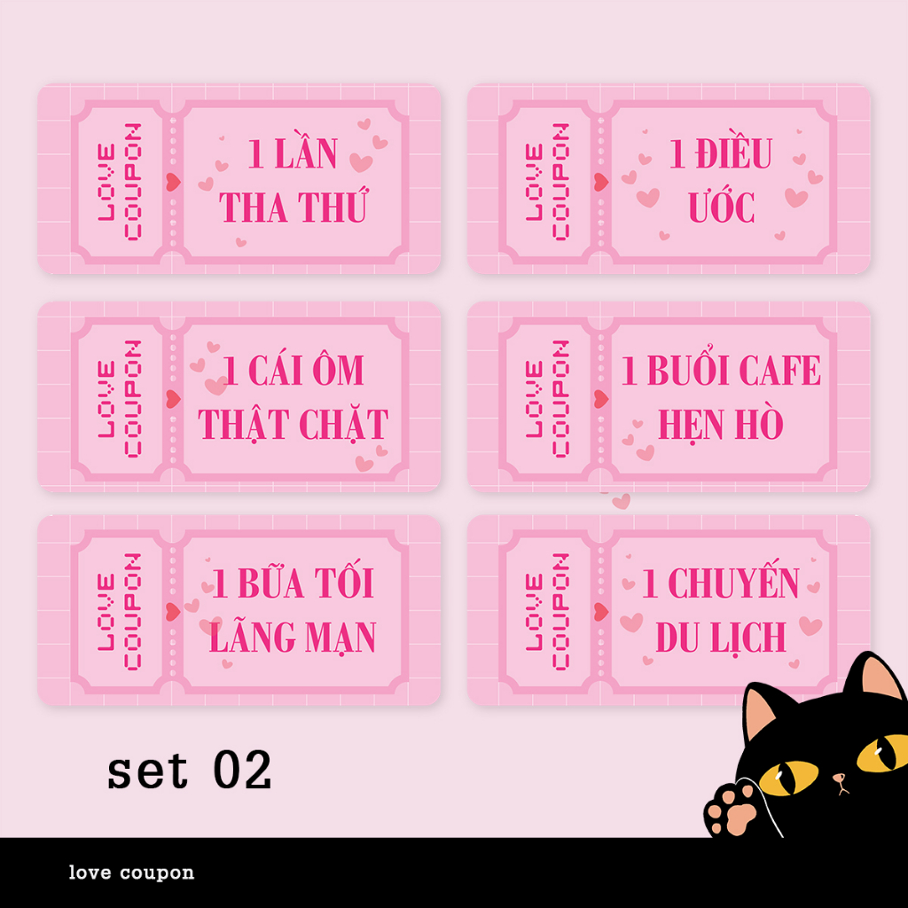 Love coupon quà tặng tình yêu cho cặp đôi