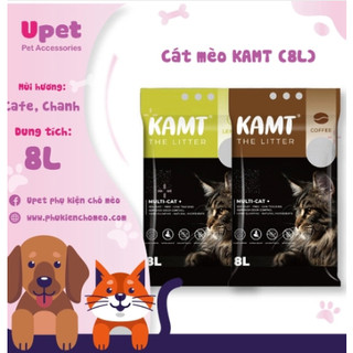 Cát vệ sinh đất sét cho mèo - cát mèo vón cục tốt - khử mùi mạnh - cát 100% bentonite tự nhiên - thương hiệu kamt 8l