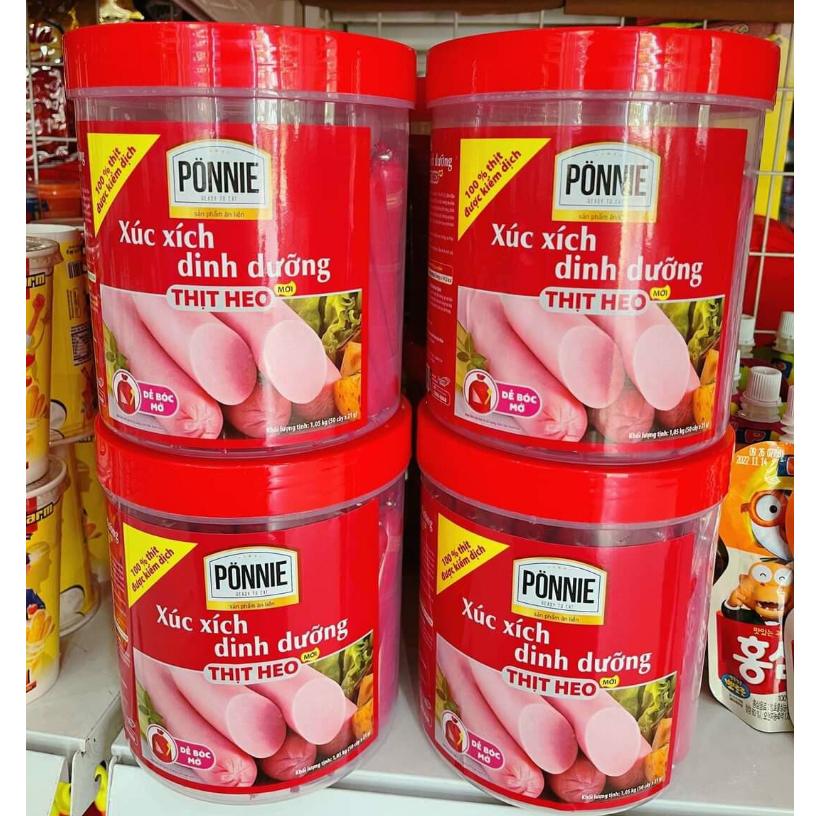Xúc xích heo hủ 50 cây Ponnie x 19g