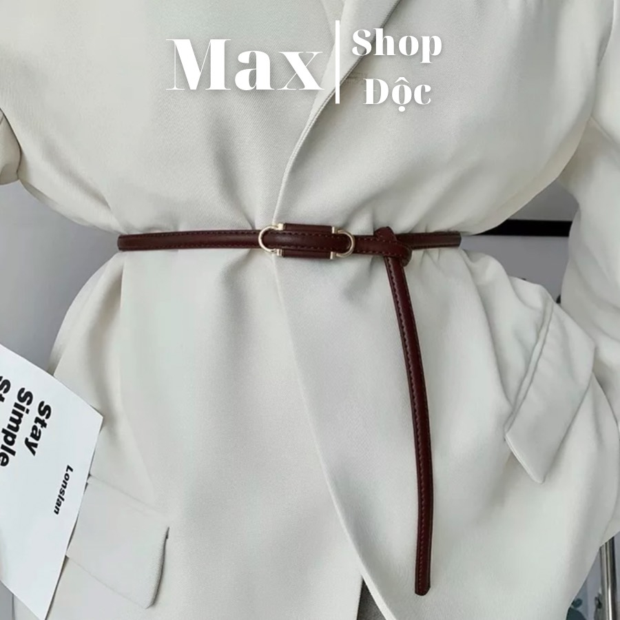 Thắt lưng da đai váy nữ bản nhỏ DV30 OMEGA không lỗ dạng mảnh phối blazer 1cm  Belt dây nịt đai váy 