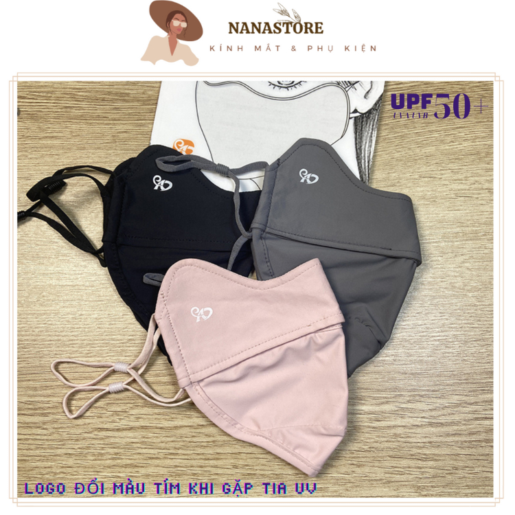 Khẩu Trang Chống Tia UV, Khẩu Trang chống nắng chính hãng UPF50+ (Tặng kèm thẻ Test UV)