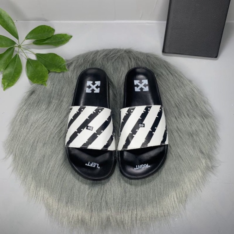 Dép nam nữ cao cấp off white quai da siêu nét, dép boy phố thời trang 2023 cực chất siêu chât