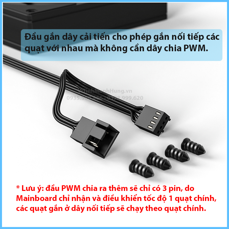 Quạt ID-Cooling AF-125, 12cm, 2000rpm, 78.2CFM, 4 pin PWM.