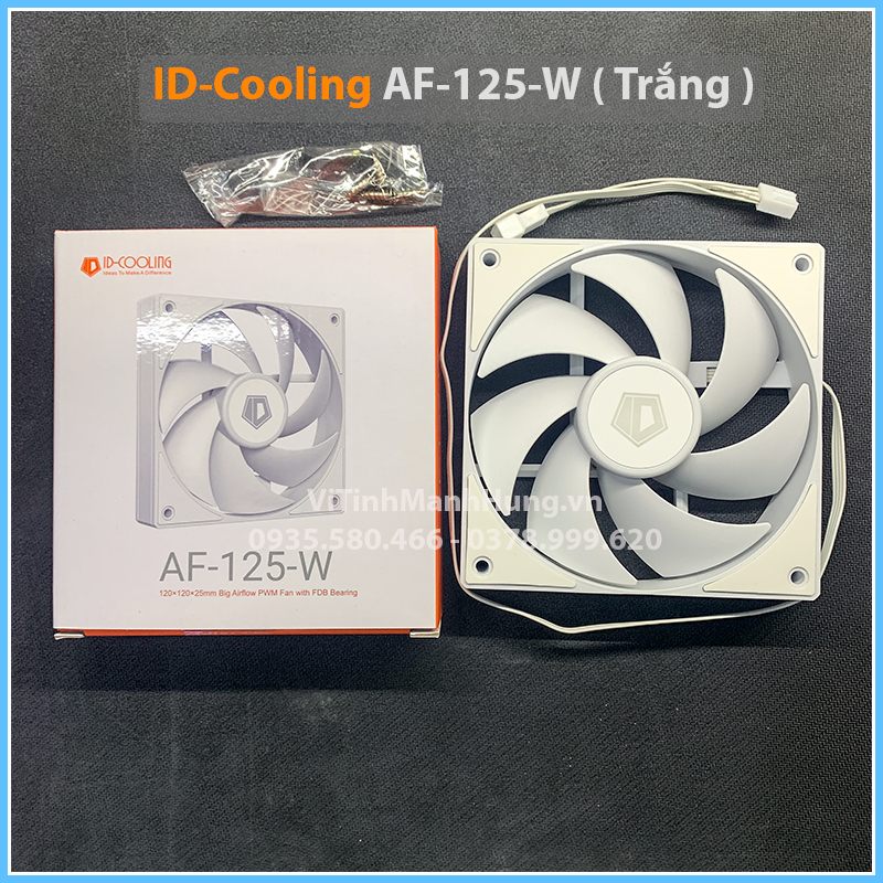 Quạt ID-Cooling AF-125, 12cm, 2000rpm, 78.2CFM, 4 pin PWM.